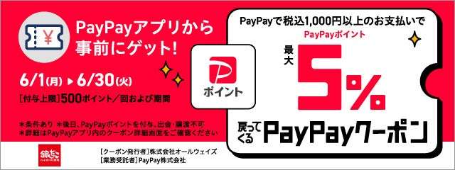 【2026年6月30日まで】銀だこハイボール酒場 PayPayクーポン