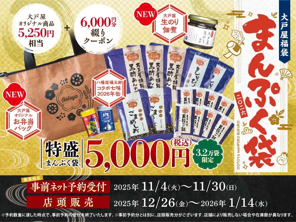 【2025年11月4日〜2025年11月30日】大戸屋 まんぷく袋
