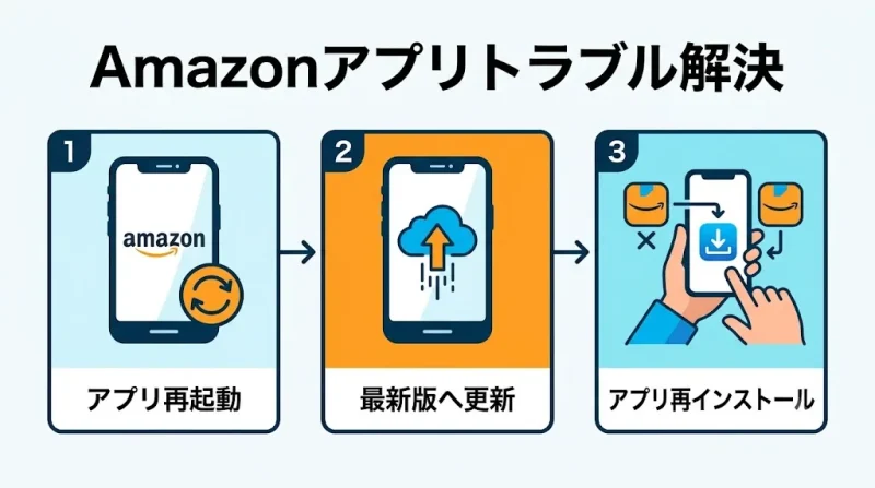 amazon アプリ Amazonアプリが開かない・ログインできない原因と対処