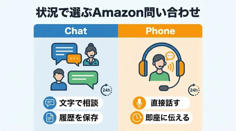 amazon カスタマーサービス ケース別・Amazonへの問い合わせ先の選び方