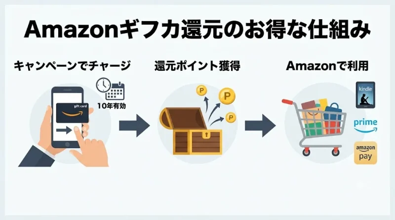 amazonギフトカード Amazonギフトカードのキャンペーンは本当にお得？還元の仕組み