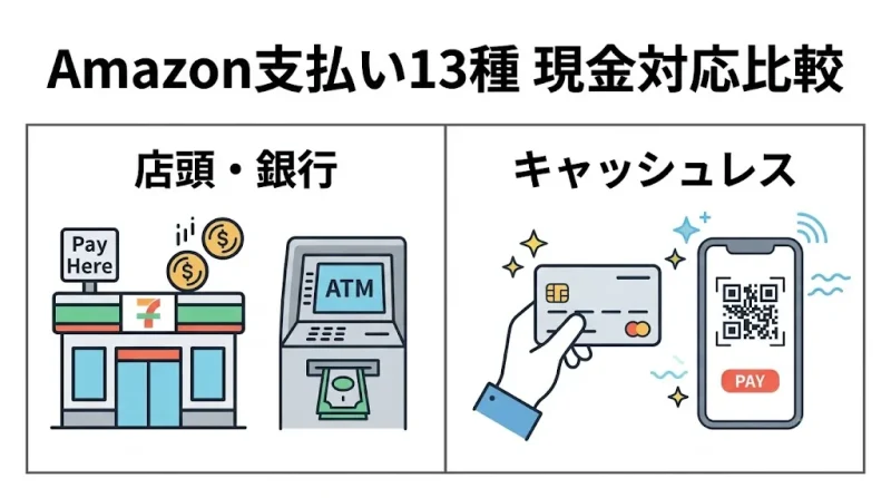 amazon 支払い方法 Amazonの支払い方法は13種類|現金対応と特徴を一覧比較