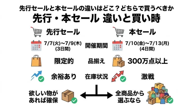 amazon プライムデー Amazonプライムデーの先行セールと本セールの違いはどこ？どちらで買うべきか