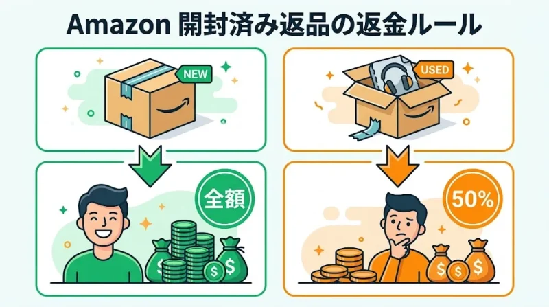 amazon 返品 Amazonで開封済み・使用済みの商品は返品できる?返金額の違い