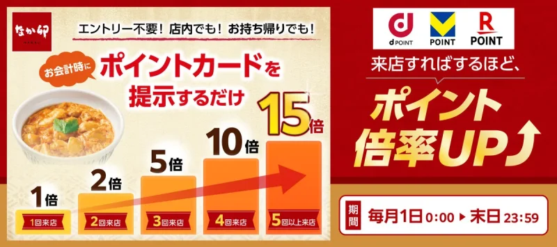 なか卯 クーポン なか卯のクーポンとドコモのdポイントは二重取りできる